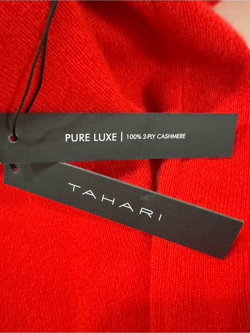 Tahari Pure Luxe Red 2-Ply Cashmere Jeweled Collar Sleeveless Knit Top NWT SizeM - Picture 7 of 12